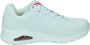 Skechers Sneakers met sleehak UNO-SPREAD THE LOVE Vrijetijdsschoen lage schoen veterschoen met coole graffiti-print - Thumbnail 15