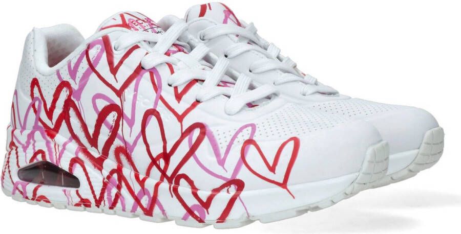 Skechers Sneakers met sleehak UNO-SPREAD THE LOVE Vrijetijdsschoen lage schoen veterschoen met coole graffiti-print - Foto 6