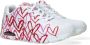Skechers Sneakers met sleehak UNO-SPREAD THE LOVE Vrijetijdsschoen lage schoen veterschoen met coole graffiti-print - Thumbnail 6