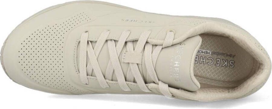 Skechers Uno-Stand on Air 73690-OFWT Vrouwen Beige Sneakers