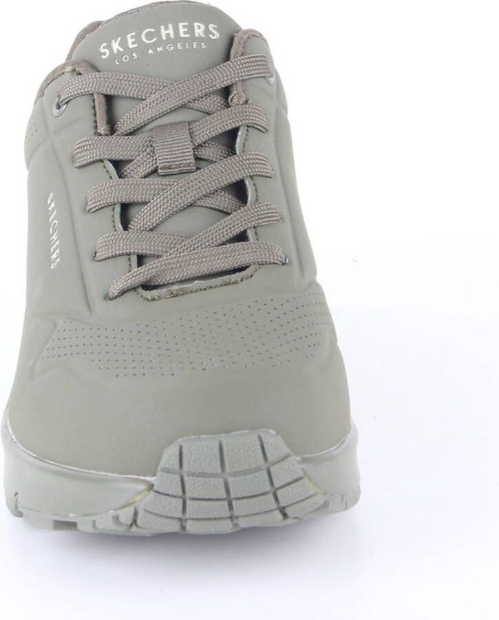 Skechers Uno Stand On Air Dames Sneakers Olijfgroen