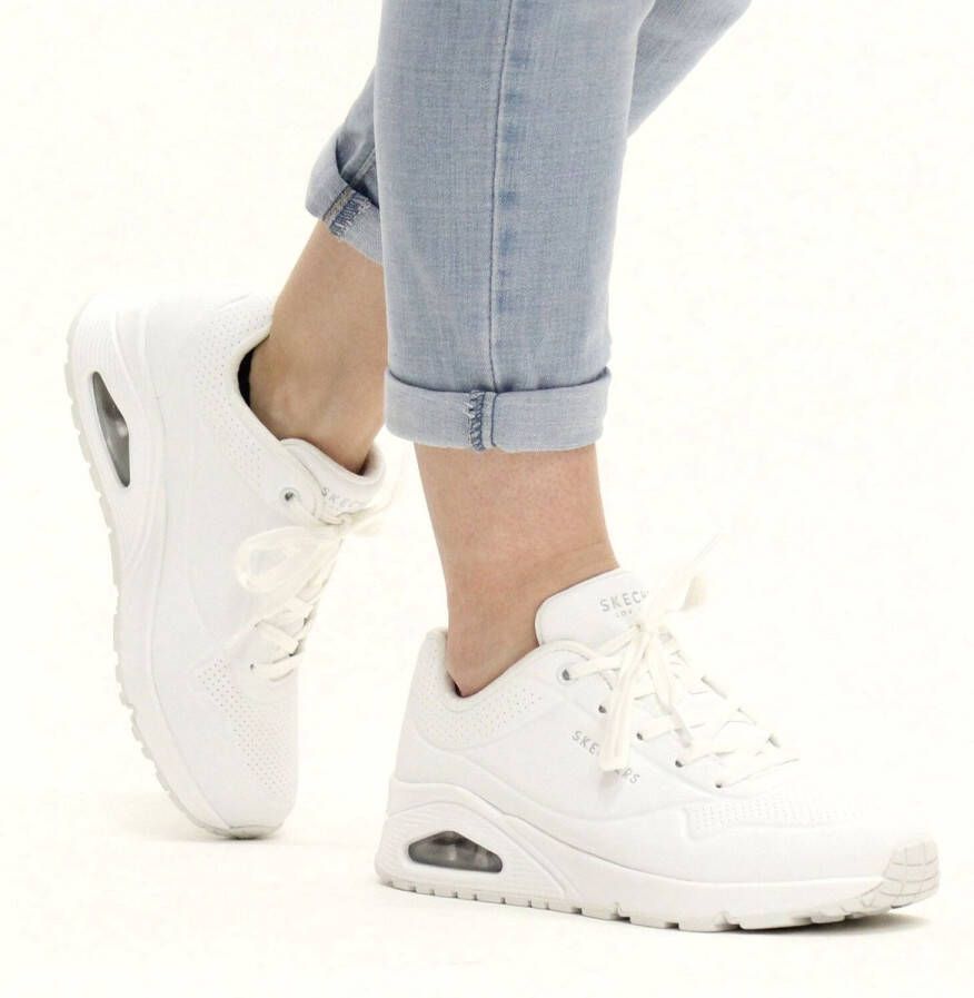 Skechers Uno Stand On Air Dames Sneakers Wit