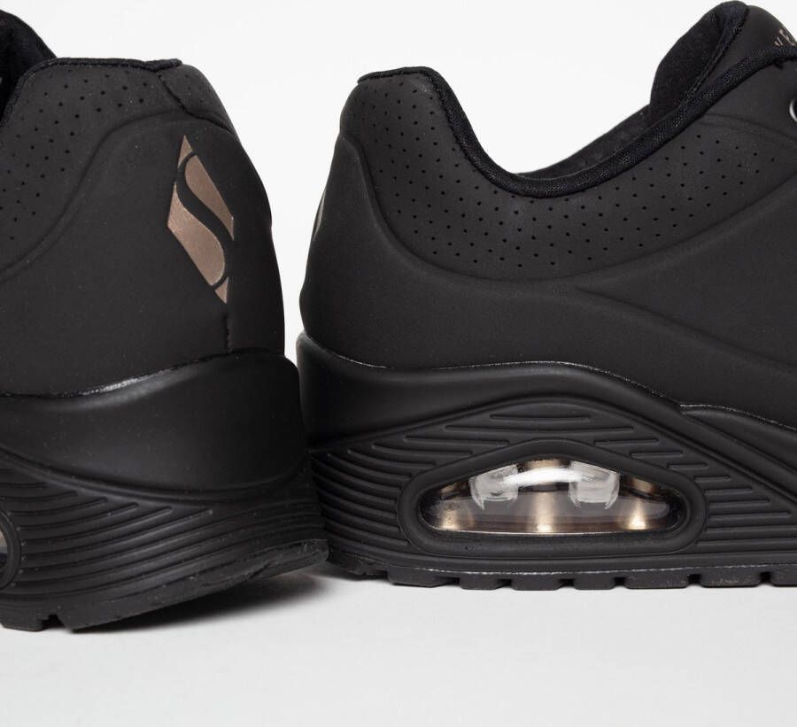 Skechers Uno Stand On Air Dames Sneakers Zwart