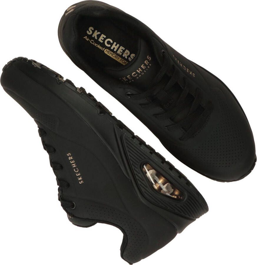 Skechers Uno Stand On Air Dames Sneakers Zwart