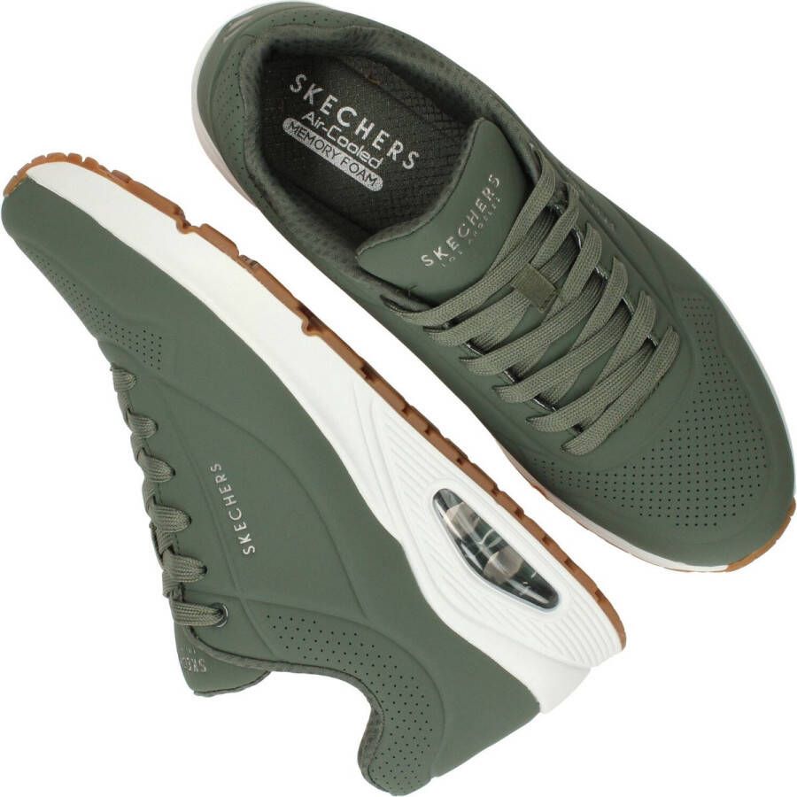 Skechers Uno Stand On Air Heren Sneakers Olijfgroen
