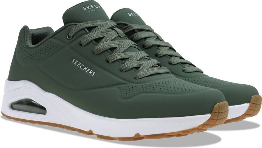 Skechers Uno Stand On Air Heren Sneakers Olijfgroen