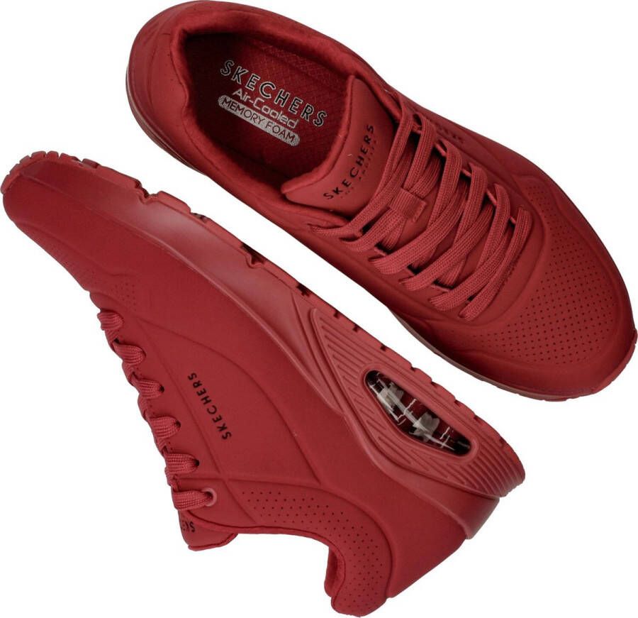 Skechers Uno Stand On Air Heren Sneakers Rood