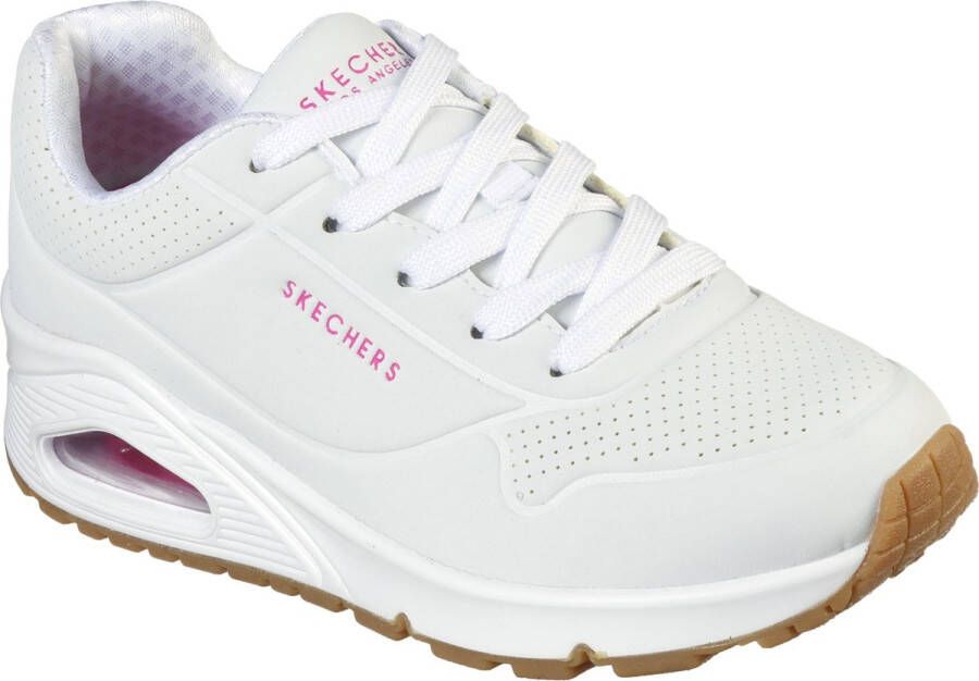 Skechers Uno Stand On Air Meisjes Sneakers White Hot Pink