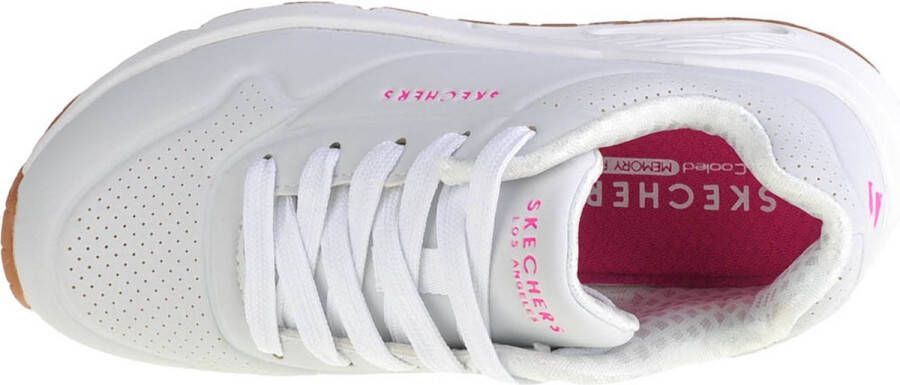 Skechers Uno Stand On Air Meisjes Sneakers White Hot Pink