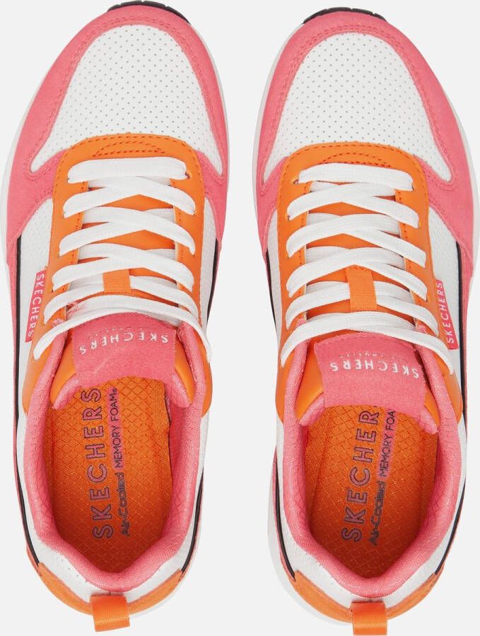 Skechers Uno Two Much Fun Dames Sneakers Roze