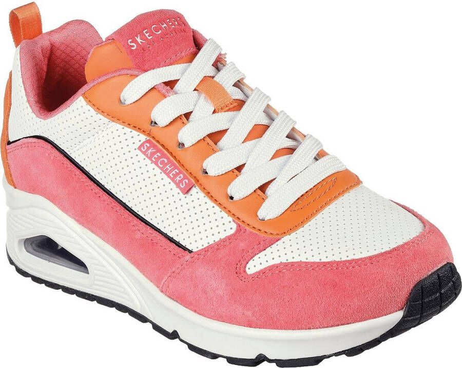 Skechers Uno Two Much Fun Dames Sneakers Roze
