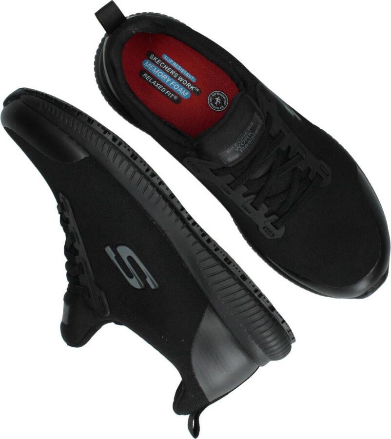 Skechers Work Squad SR sneakers zwart 110313 Dames