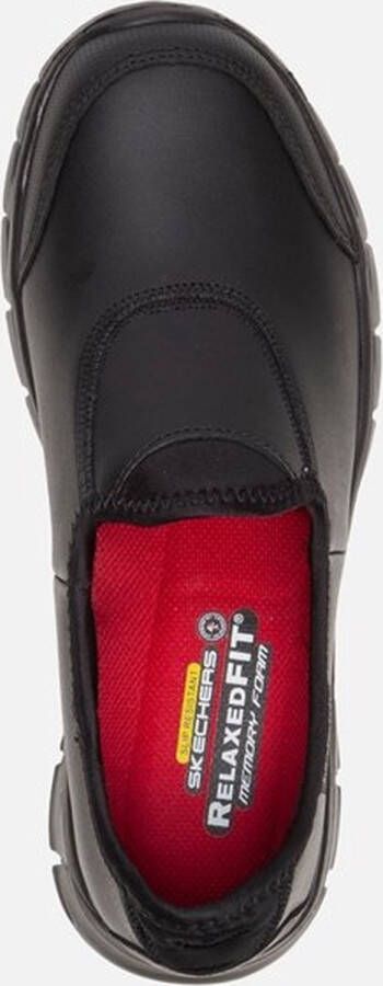 Skechers Work Sure Track instappers zwart