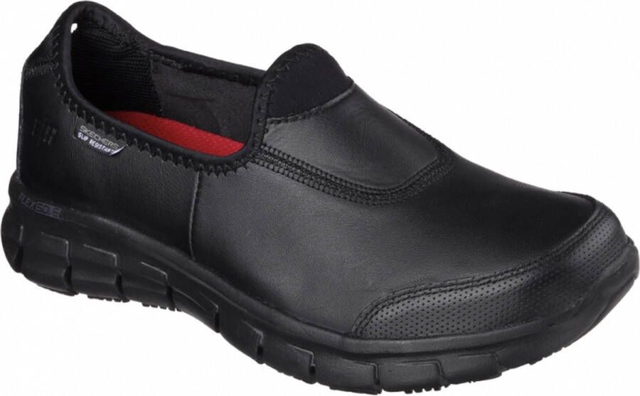 Skechers Work Sure Track instappers zwart