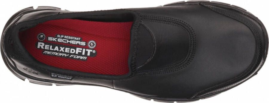 Skechers Work Sure Track instappers zwart