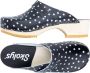 Skolys W-320.02 klompen dames medische clogs tuinklompen werkklompen verpleegkundige ziekenhuis instap zwart + witte stippen - Thumbnail 5