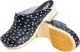Skolys W-320.02 klompen dames medische clogs tuinklompen werkklompen verpleegkundige ziekenhuis instap zwart + witte stippen - Thumbnail 6