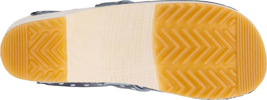 Skolys W-320.02 klompen dames medische clogs tuinklompen werkklompen verpleegkundige ziekenhuis instap zwart + witte stippen