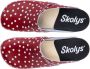 Skolys W-320.06 klompen dames medische clogs tuinklompen werkklompen verpleegkundige ziekenhuis instap rood + witte stippen - Thumbnail 3