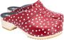 Skolys W-320.06 klompen dames medische clogs tuinklompen werkklompen verpleegkundige ziekenhuis instap rood + witte stippen - Thumbnail 7