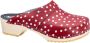 Skolys W-320.06 klompen dames medische clogs tuinklompen werkklompen verpleegkundige ziekenhuis instap rood + witte stippen - Thumbnail 9