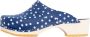 Skolys W-320.10 klompen dames medische clogs tuinklompen werkklompen verpleegkundige ziekenhuis instap blauw met witte stippen - Thumbnail 3