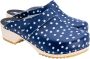 Skolys W-320.10 klompen dames medische clogs tuinklompen werkklompen verpleegkundige ziekenhuis instap blauw met witte stippen - Thumbnail 7