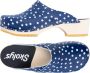 Skolys W-320.10 klompen dames medische clogs tuinklompen werkklompen verpleegkundige ziekenhuis instap blauw met witte stippen - Thumbnail 8