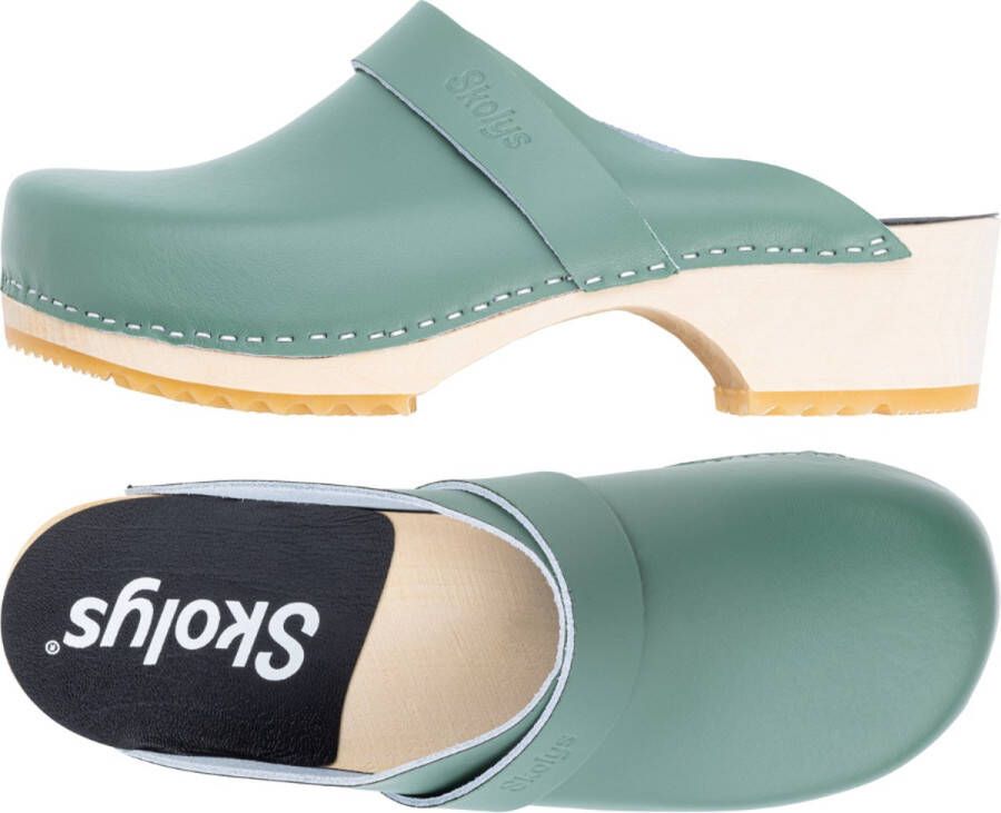 Skolys W-320.12 klompen dames medische clogs tuinklompen werkklompen verpleegkundige ziekenhuis instap pastel groen - Foto 8