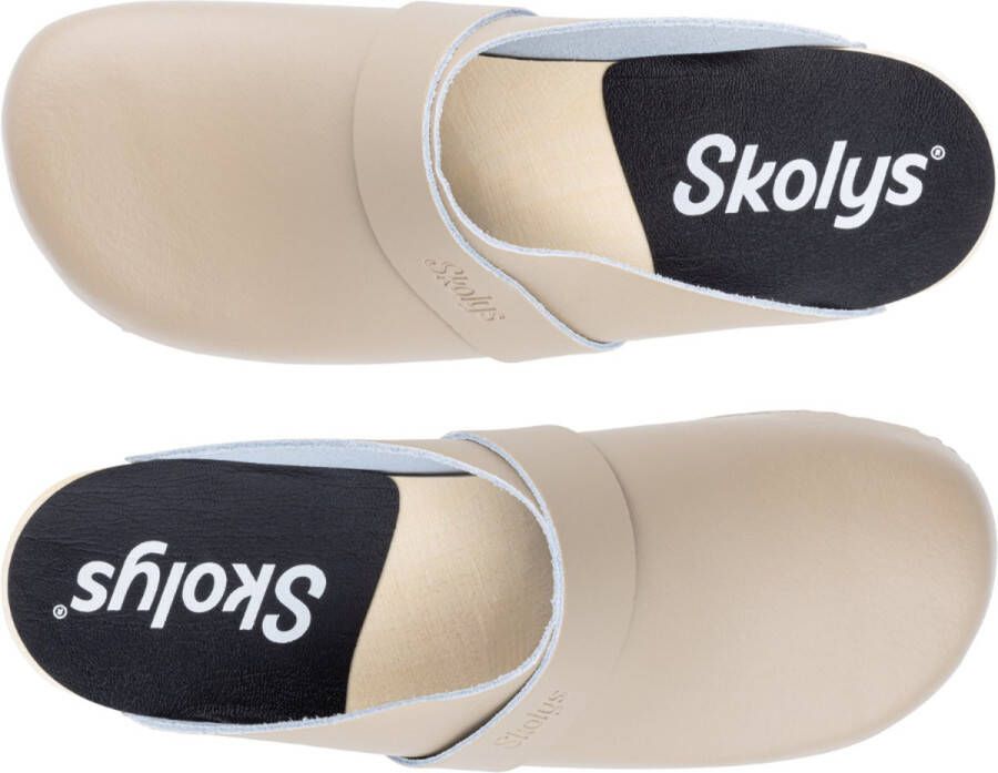 Skolys W-320.13 klompen clogs tuinklompen werkklompen dames verpleegkundige ziekenhuis instap pastel zand