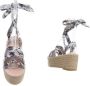Small Swan dames wikkel sandalen met plateauzool - Thumbnail 3