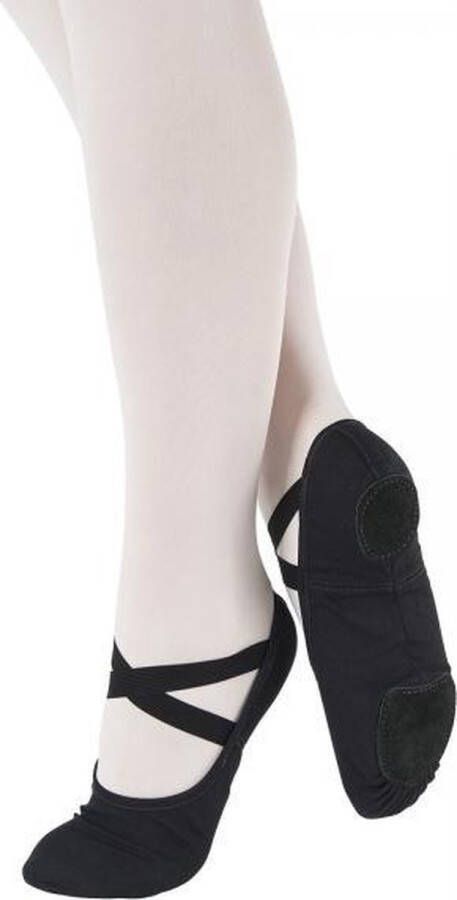 Só Dança Balletschoenen Zwart van Elastisch Canvas & So Danca SD16 Splitzool Schoen - Foto 2