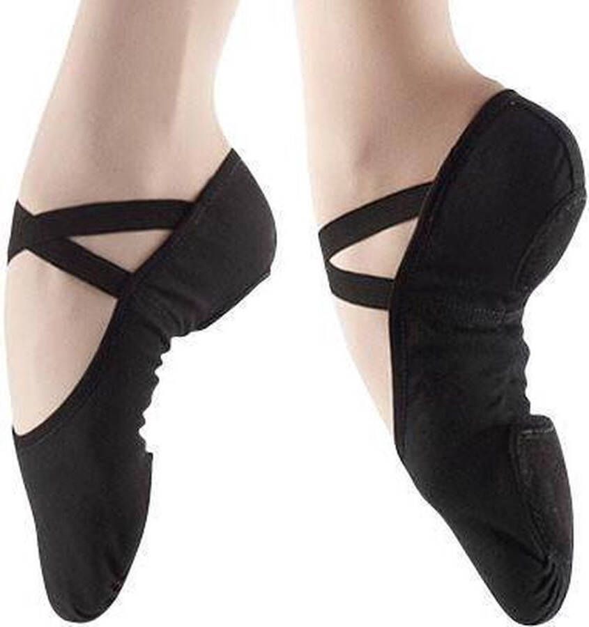 Só Dança Balletschoenen Zwart van Elastisch Canvas & So Danca SD16 Splitzool Schoen - Foto 3