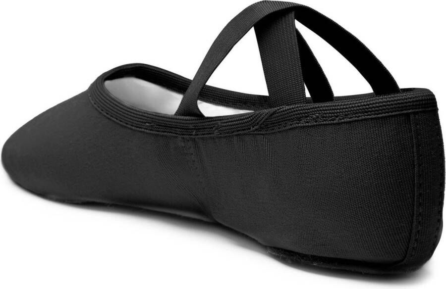 Só Dança Balletschoenen Zwart van Elastisch Canvas Heren & Dames So Danca SD16 Splitzool