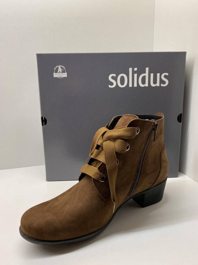 Solidus Dames laarsjes veterboots model Kerry brown steunzool 1 3 en