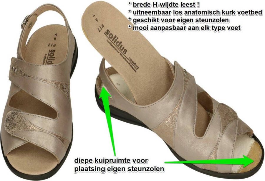 Solidus Comfortabele Taupe Sandalen voor Vrouwen - Foto 2