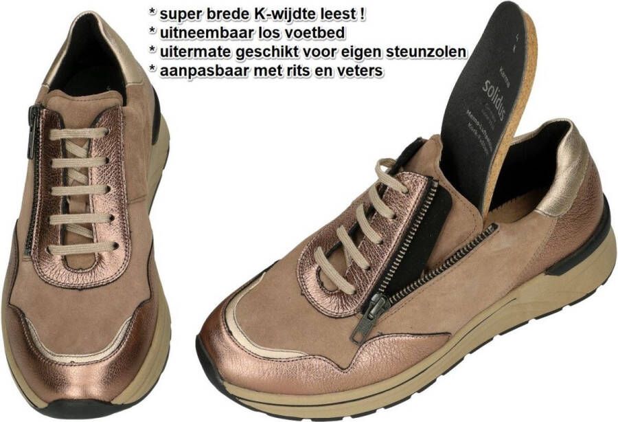 Solidus Dames Sneakers Karma 59071-30539 Brons