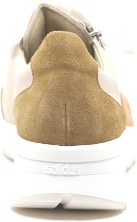 Solidus Solid 30546 Beige combi kleurige brede dames sneakers met rits - Foto 7