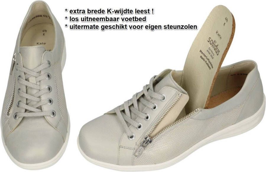 Solidus Dames Veterschoenen Solid Kate Licht Grijs