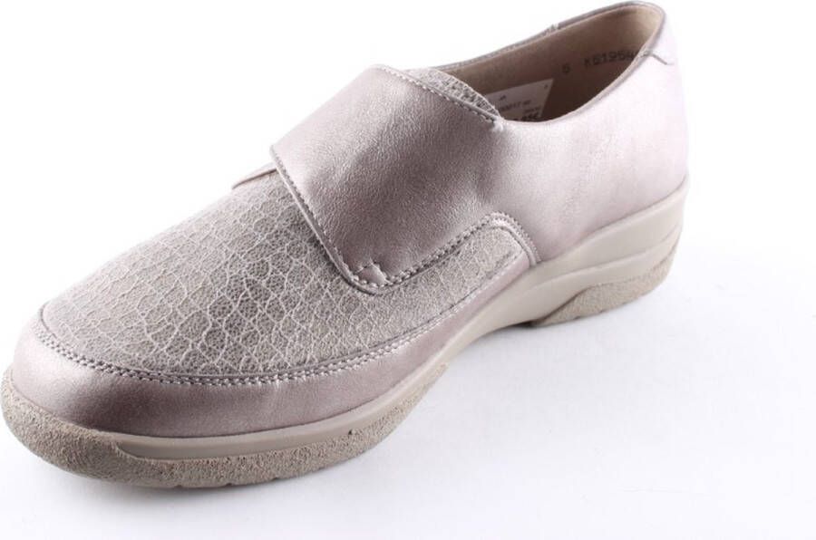 Solidus Solid 40169 Taupe kleurige brede dames klittenbandschoenen - Foto 2
