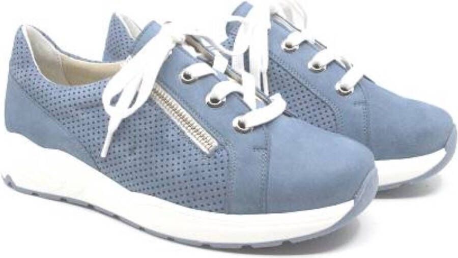 Solidus Solid 80443 Lichtblauwe extra brede dames sneaker wijdte - Foto 5