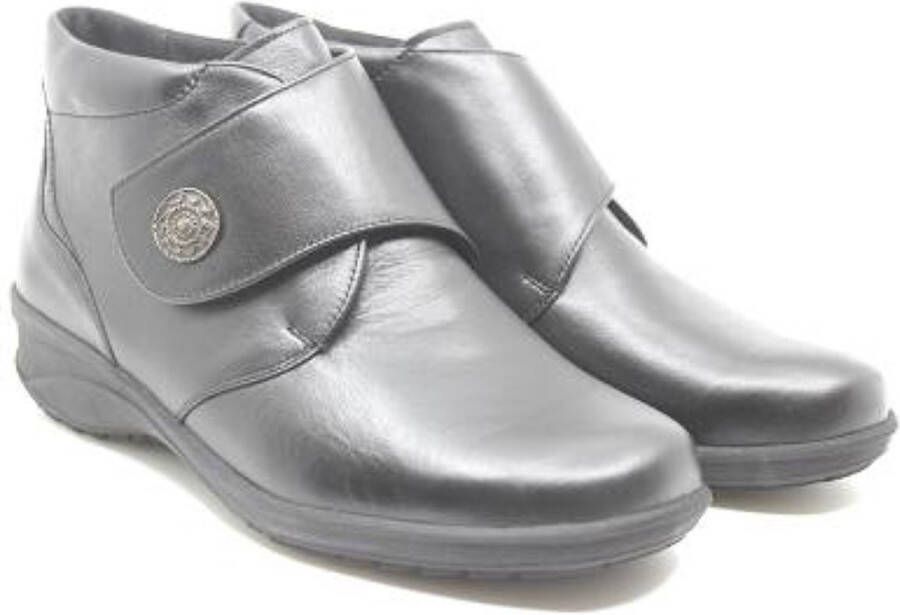 Solidus Solid 00701 Zwarte halfhoge klittenband boot wijdte K - Foto 4