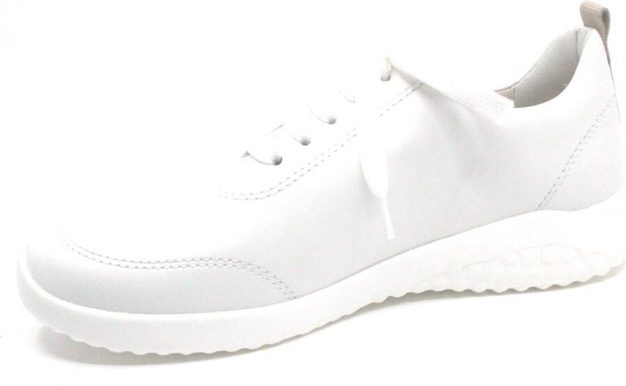 Solidus Solid 10234 Witte dames sneaker met rits en uitneembaar voetbed wijdte H