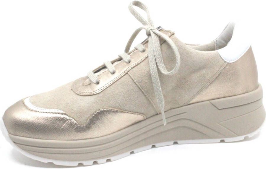 Solidus Solid 40519 Beige combi dames sneaker wijdte H