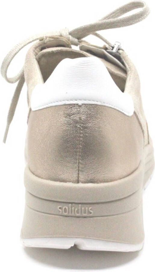 Solidus Solid 40519 Beige combi dames sneaker wijdte H