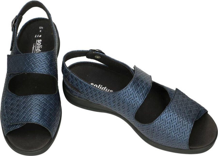 Solidus Solid Dames blauw donker sandalen