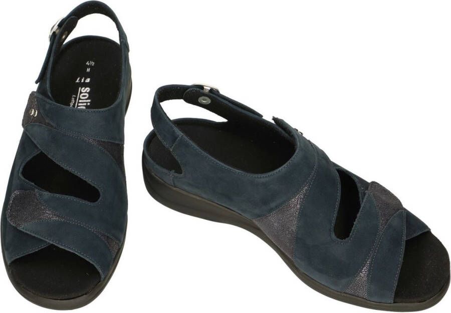 Solidus Solid Dames blauw donker sandalen