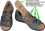 Solidus Solid 80369 Blauwe dames sandaal met dichte hiel wijdte H - Thumbnail 3