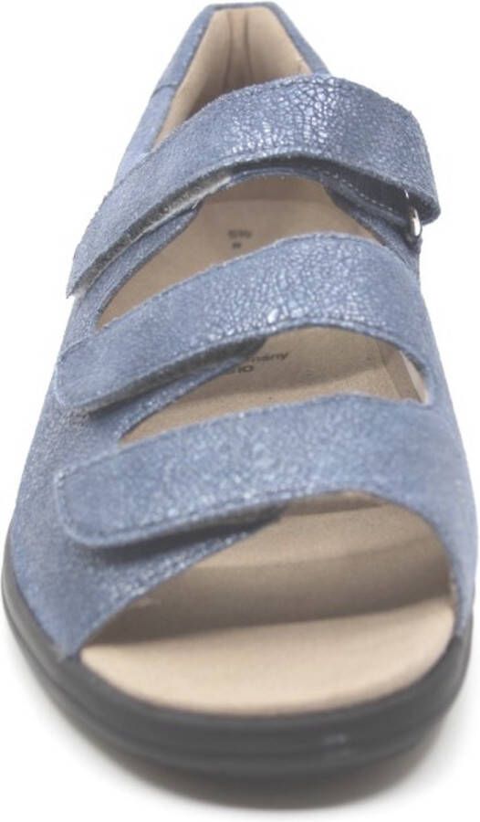 Solidus Solid 80369 Blauwe dames sandaal met dichte hiel wijdte H - Foto 4