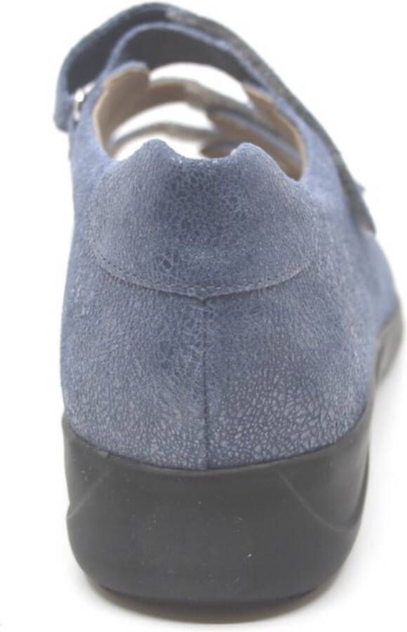 Solidus Solid 80369 Blauwe dames sandaal met dichte hiel wijdte H - Foto 5